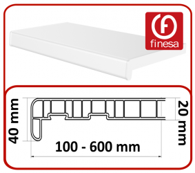 Extrudált PVC párkány